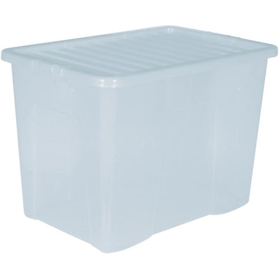 Crystal Storage Box & Lid Clear - 80ltr