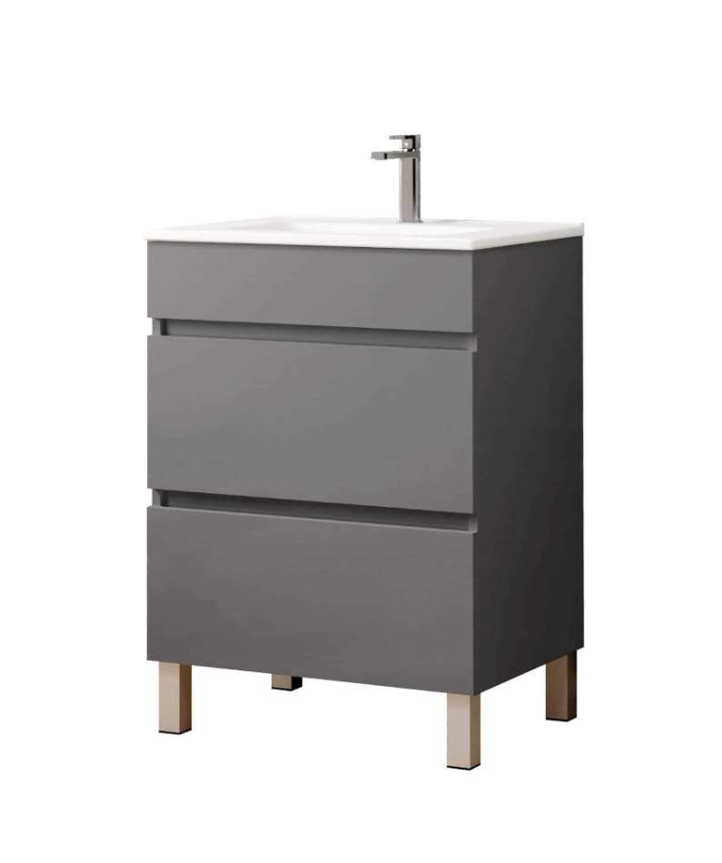 Jasmine 60cm Basin & 2 Drawer Vanity Unit