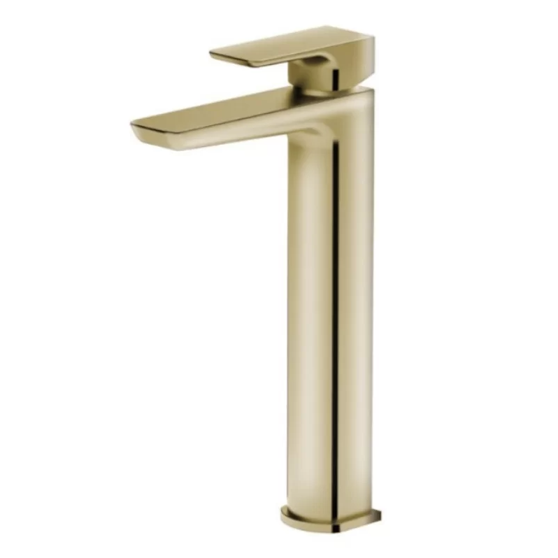 Swansea High Rise Basin Mixer Brass