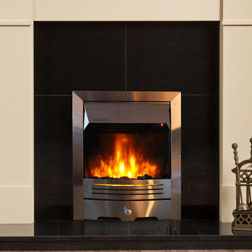 Heat Design 16" Brushed Steel Electric Fire Insert