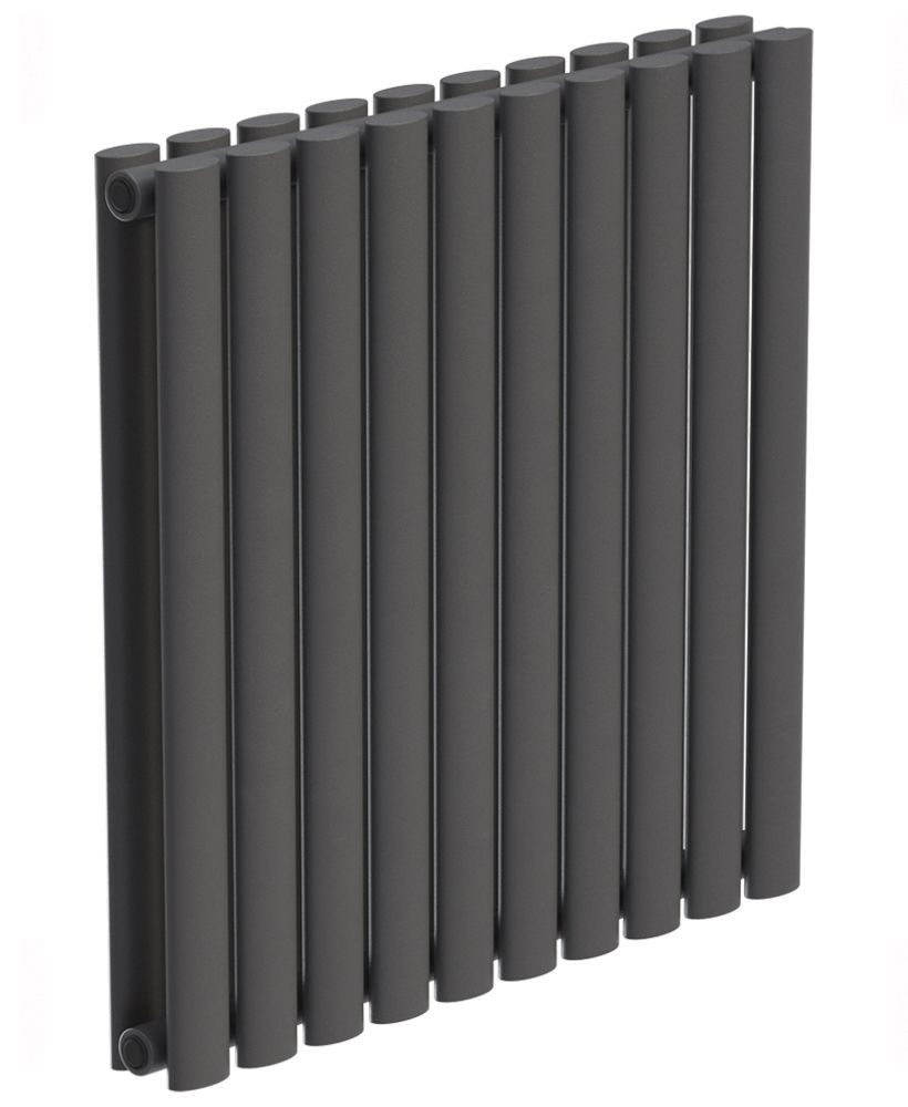 Amura 600X600Mm Designer Radiator Horizontal Double Panel Anthracite