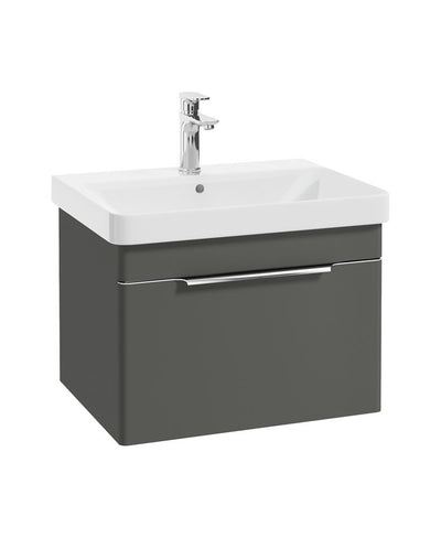 Vagar Wall Hung 60Cm Single Drawer Unit Matt Dolphin Grey