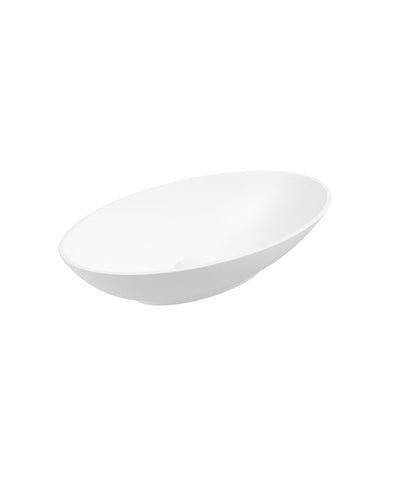 Skal Oval 60Cm Countertop Basin White & Waste