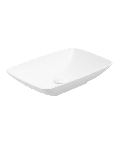Skal Rectangle 60Cm Countertop Basin White & Waste