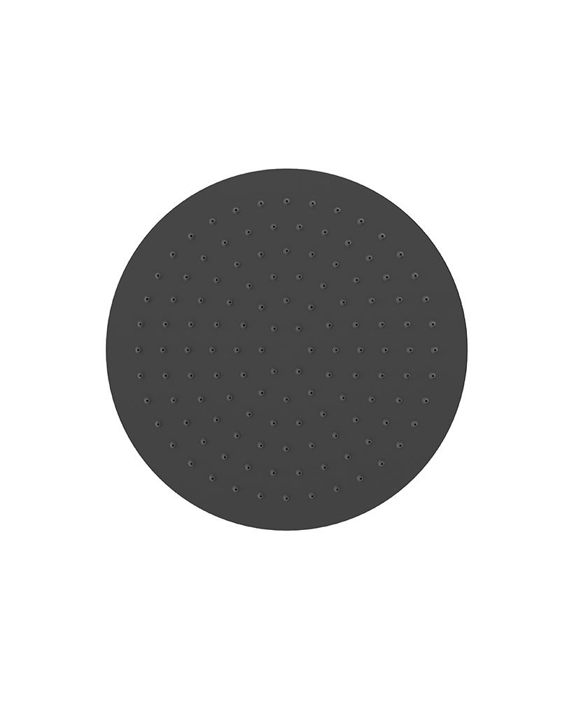 Sync Round Thin Stainless Steel Shower Head 250Mm Matt Black