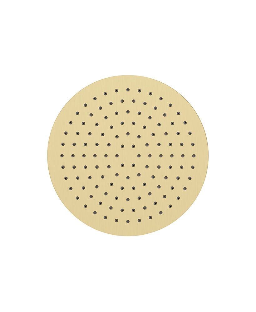 Sync Round Thin Stainless Steel Shower Head 250Mm Brushed Gold