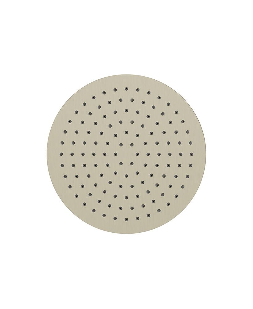 Sync Round Thin Stainless Steel Shower Head 250Mm Brushed Nickel