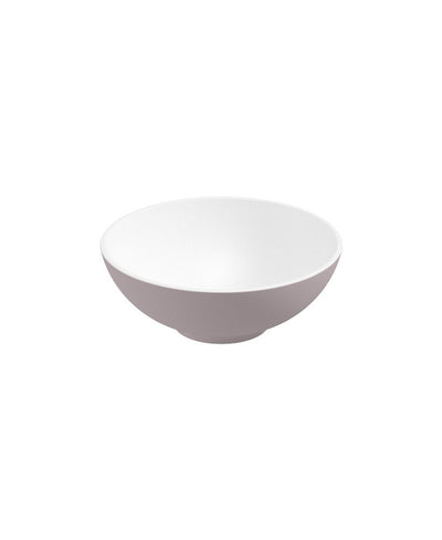 Skal Round 40Cm Countertop Basin White-Cashmere Pink & Waste