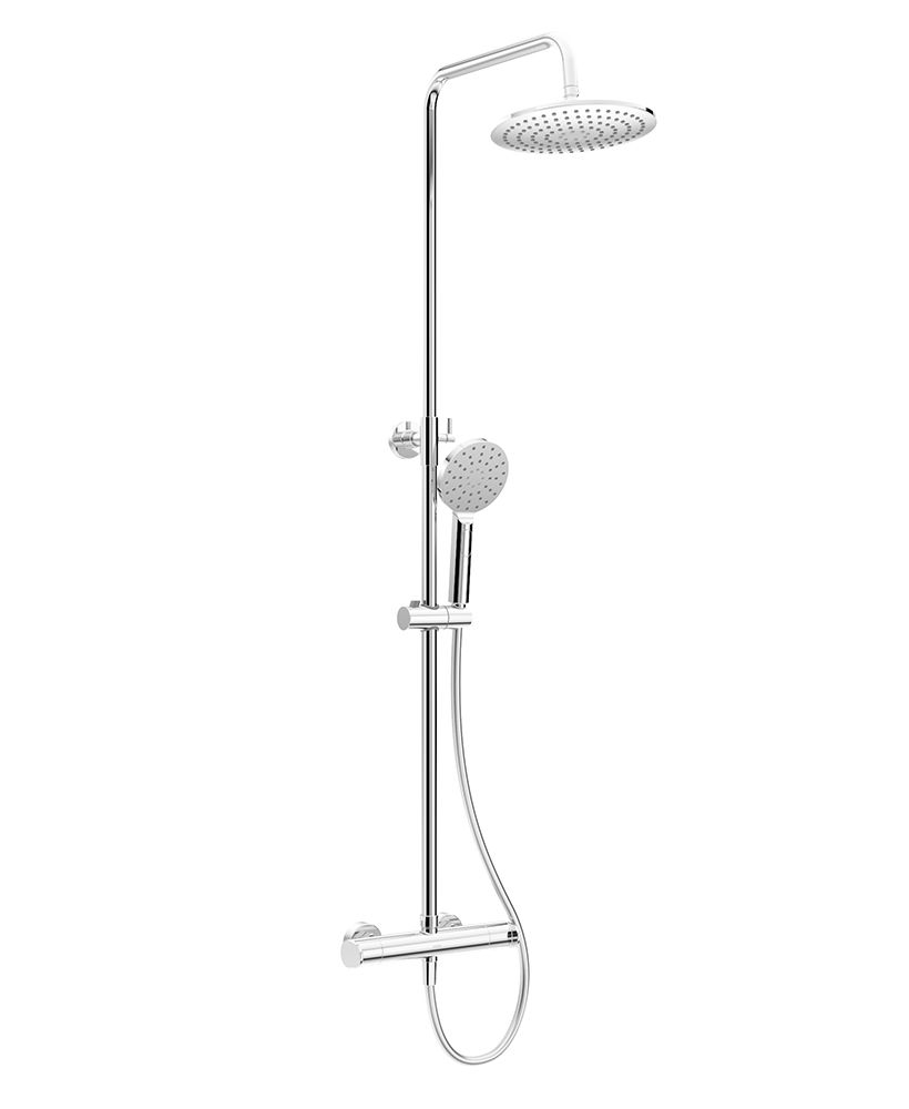 Urban Round Thermostatic Shower Kit Chrome