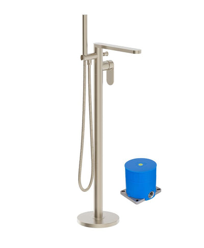 Urban Freestanding Bath Shower Mixer  Brushed Nickel