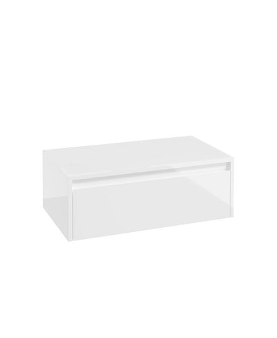 Urban Apex 80Cm Floating Single Push Drawer Unit Gloss White