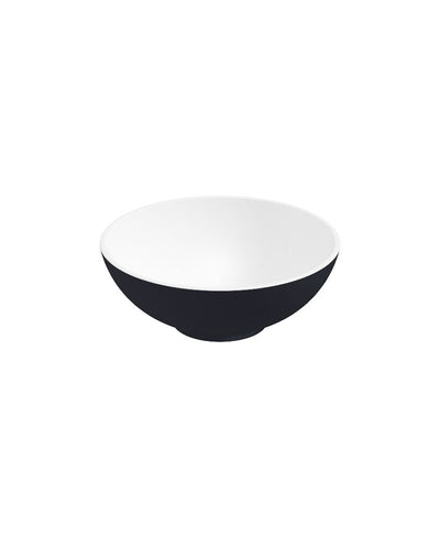 Skal Round 40Cm Countertop Basin White-Black & Waste
