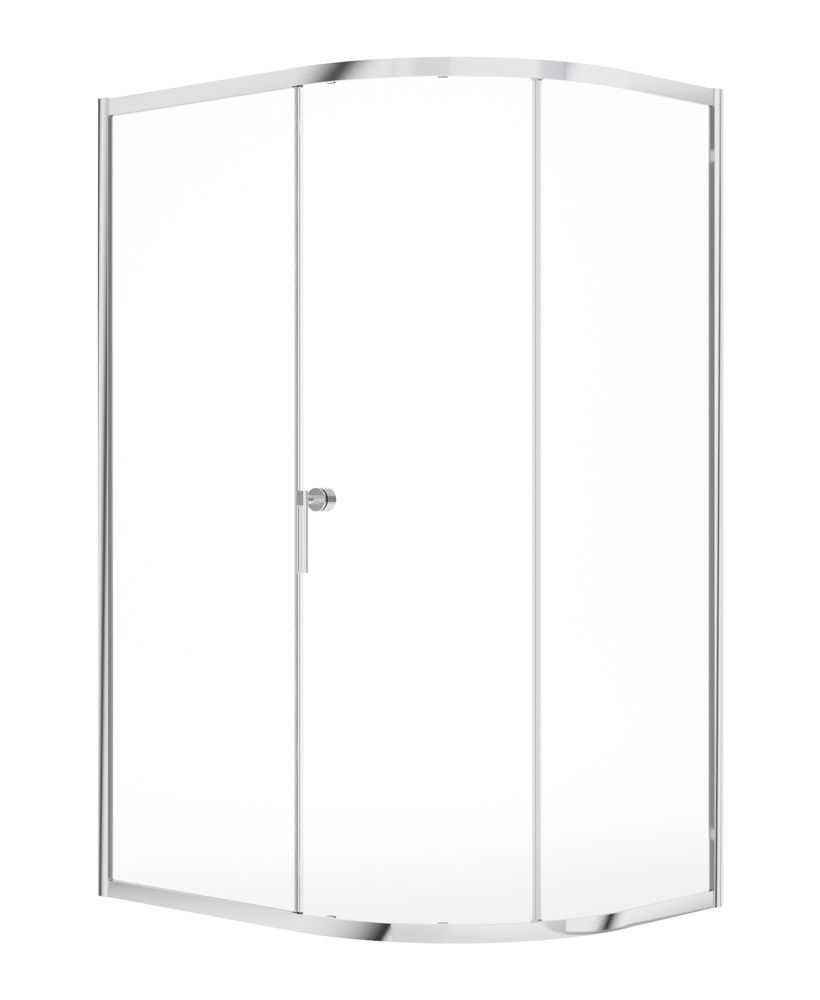 Zeba Single Door Offset Quadrant 1000X800Mm Shower Door Chrome