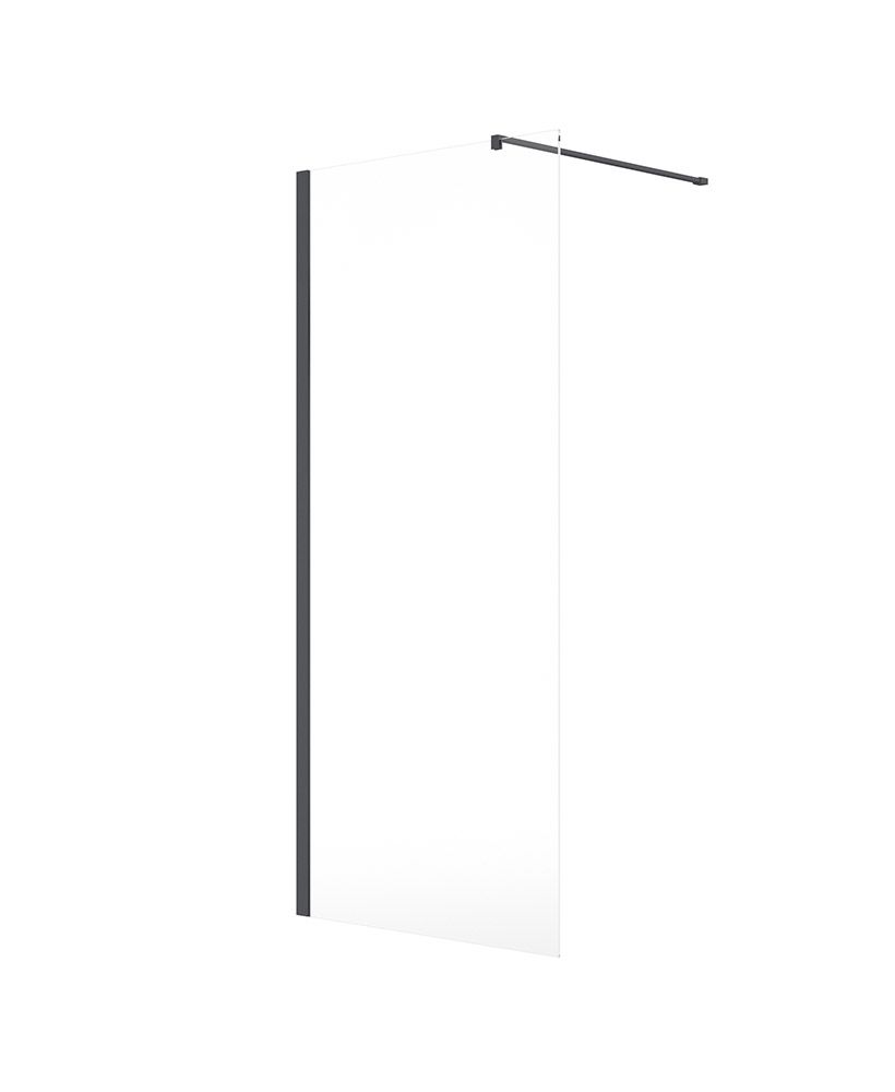 Aspect 800Mm Wetroom Panel Matt Midnight Grey