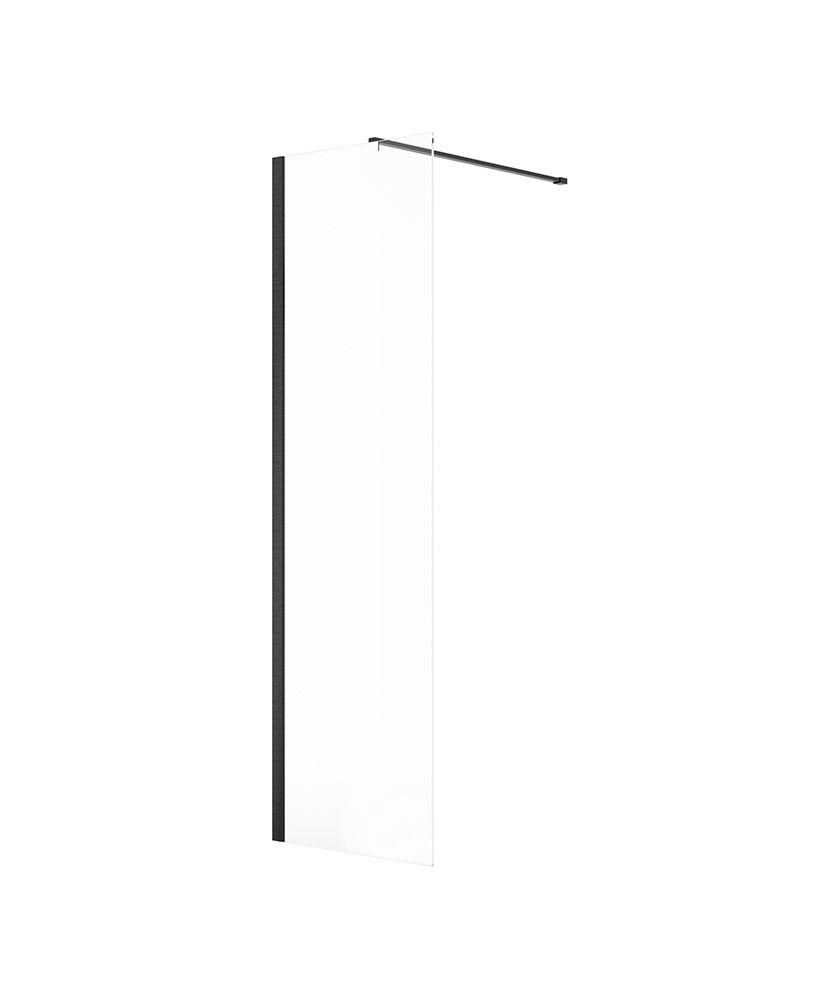 Aspect 600Mm Wetroom Panel Matt Black