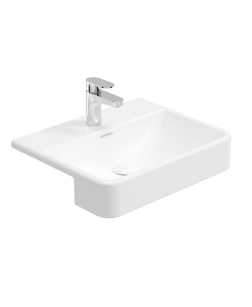 Horizon 52Cm 1Th Semi Recessed Wash Basin