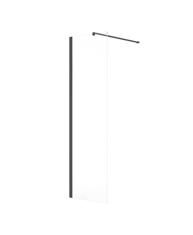 Aspect 600Mm Wetroom Panel Midnight Grey Matt