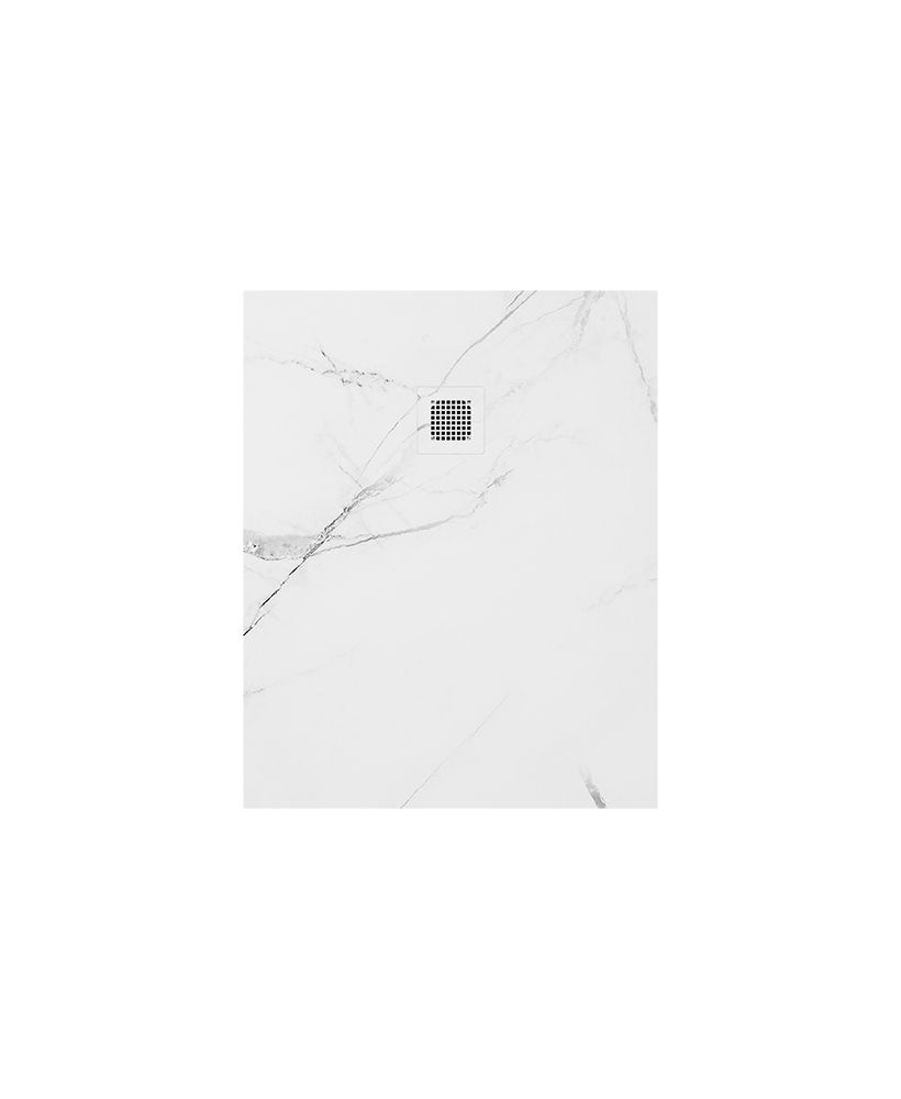 Unity Rectangle 1000X800Mm Shower Tray White Marble & Waste