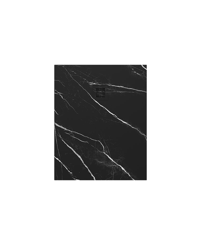 Unity Rectangle 1000X800Mm Shower Tray Black Marble & Waste