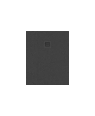 Slate Rectangle 1000X800Mm Shower Tray Anthracite & Waste