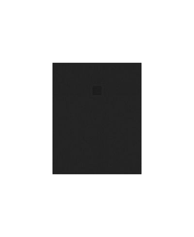 Slate Rectangle 1000X800Mm Shower Tray Black & Waste