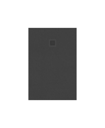 Slate Rectangle 1200X800Mm Shower Tray Anthracite & Waste