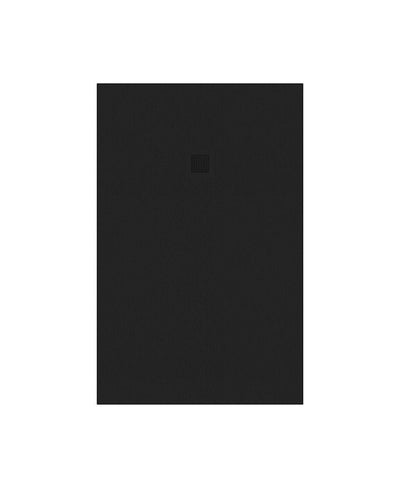 Slate Rectangle 1400X900Mm Shower Tray Black & Waste