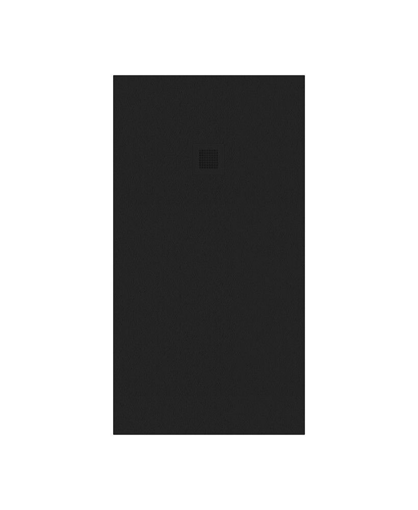 Slate Rectangle 1500X800Mm Shower Tray Black & Waste
