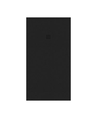 Slate Rectangle 1500X800Mm Shower Tray Black & Waste