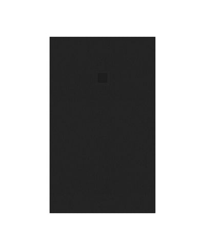 Slate Rectangle 1500X900Mm Shower Tray Black & Waste