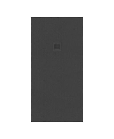 Slate Rectangle 1600X800Mm Shower Tray Anthracite & Waste