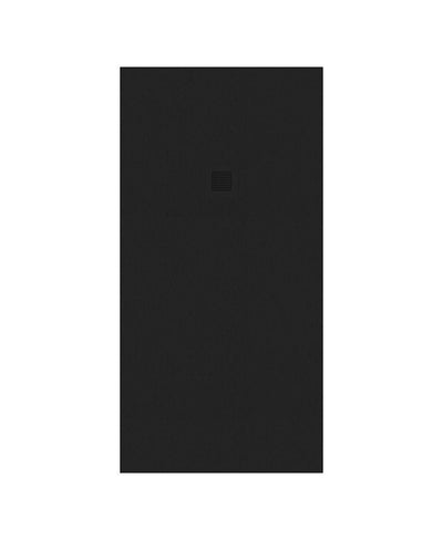 Slate Rectangle 1600X800Mm Shower Tray Black & Waste