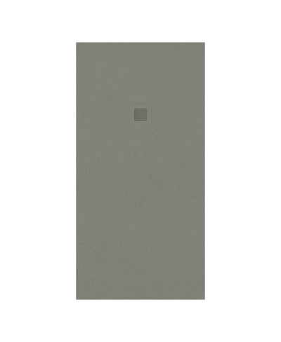 Slate Rectangle 1600X800Mm Shower Tray Taupe & Waste