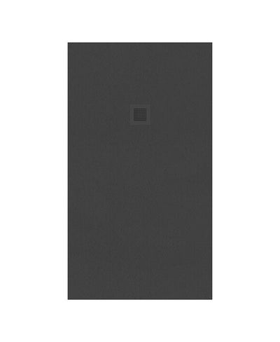 Slate Rectangle 1600X900Mm Shower Tray Anthracite & Waste