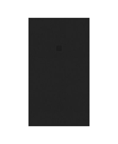 Slate Rectangle 1600X900Mm Shower Tray Black & Waste