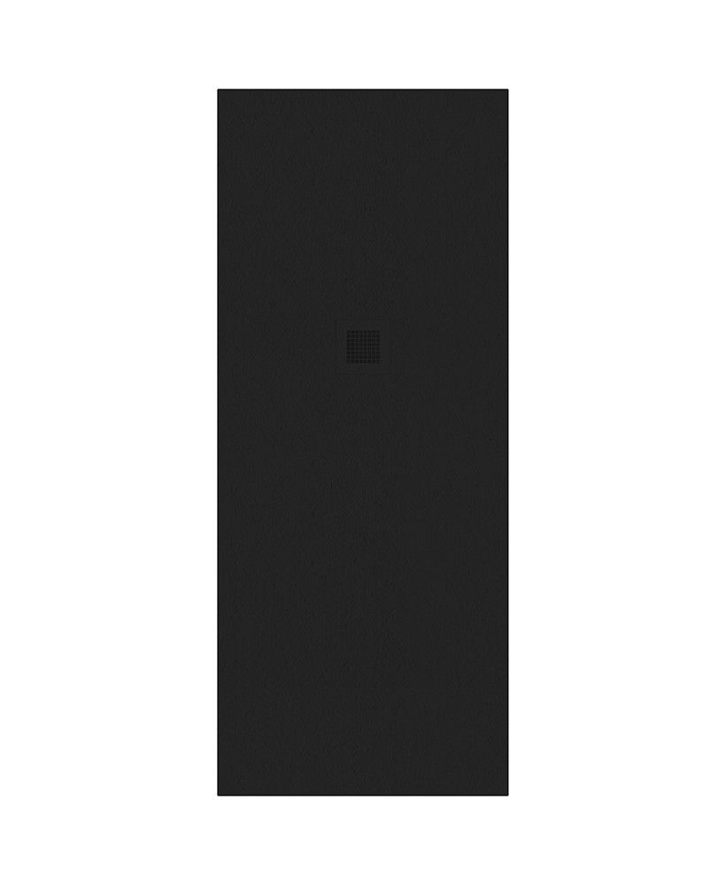 Slate Rectangle 1700X700Mm Shower Tray Black & Waste