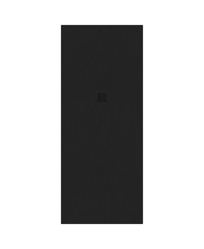 Slate Rectangle 1700X700Mm Shower Tray Black & Waste