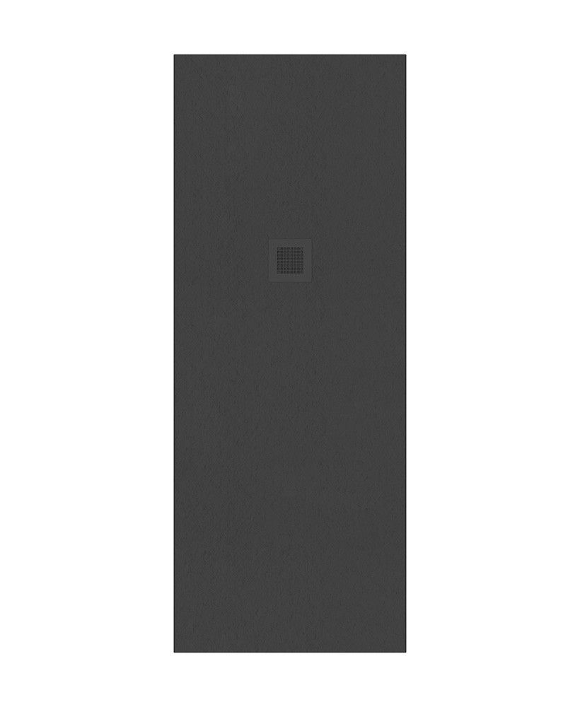 Slate Rectangle 1700X800Mm Shower Tray Anthracite & Waste