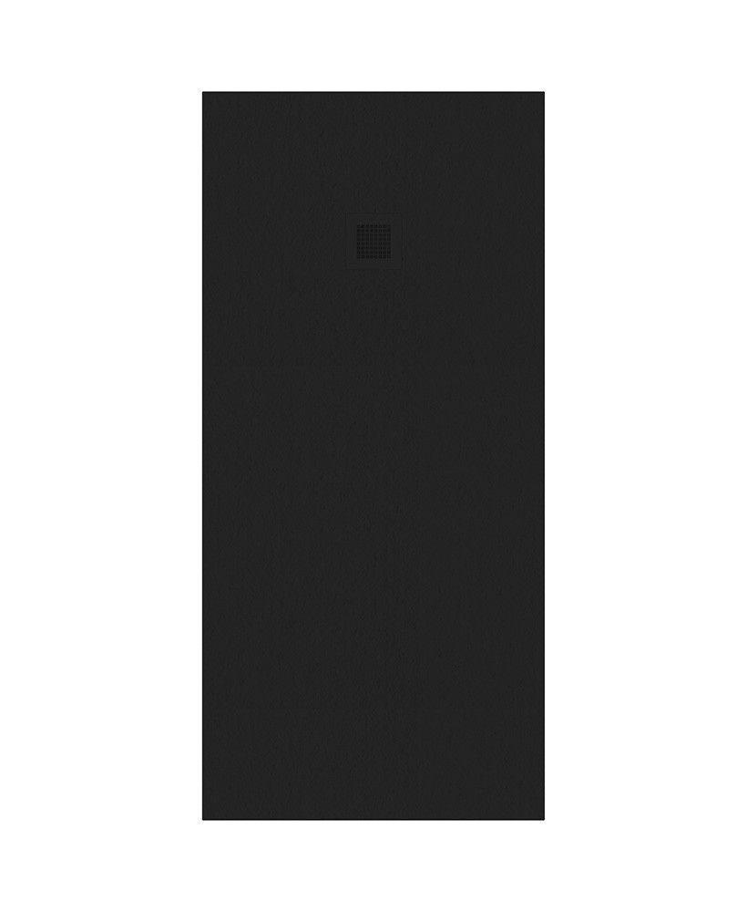 Slate Rectangle 1700X800Mm Shower Tray Black & Waste