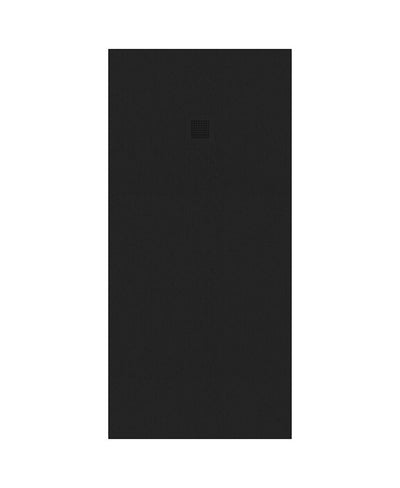 Slate Rectangle 1700X800Mm Shower Tray Black & Waste