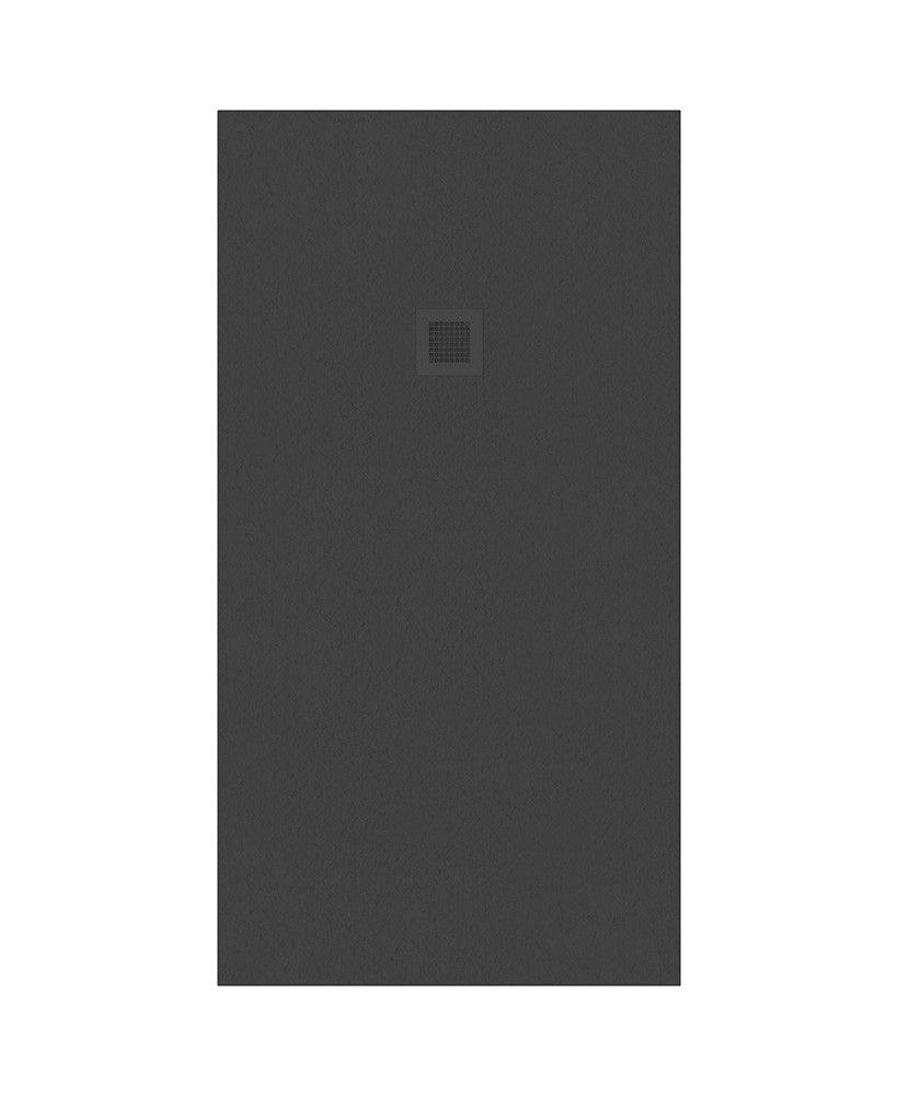 Slate Rectangle 1700X900Mm Shower Tray Anthracite & Waste