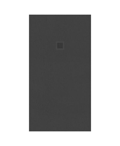 Slate Rectangle 1700X900Mm Shower Tray Anthracite & Waste