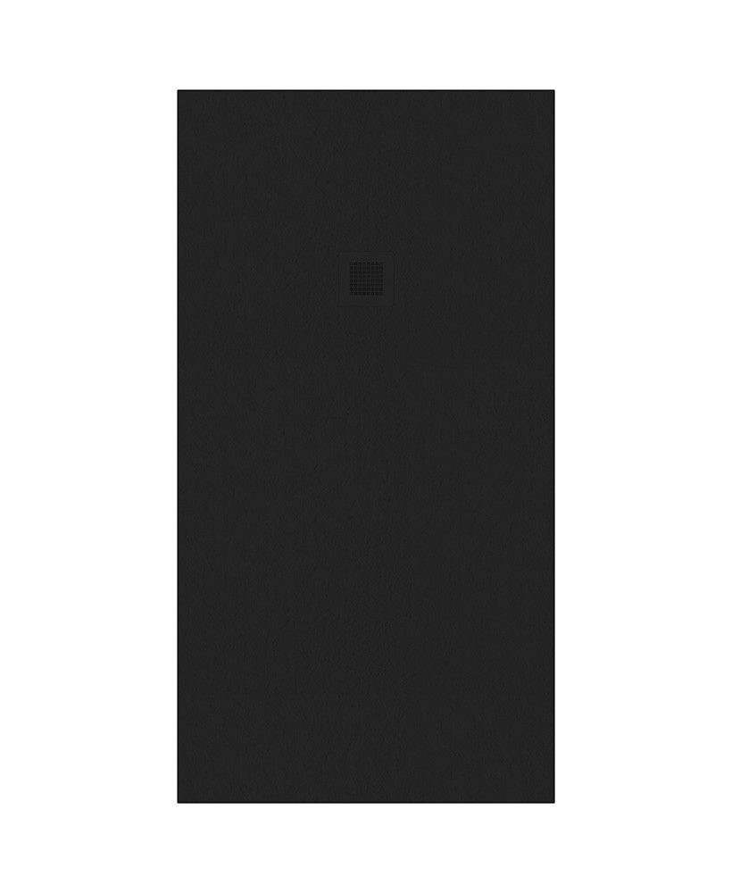 Slate Rectangle 1700X900Mm Shower Tray Black & Waste