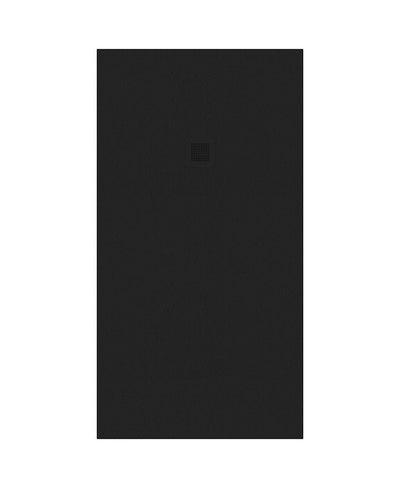 Slate Rectangle 1700X900Mm Shower Tray Black & Waste