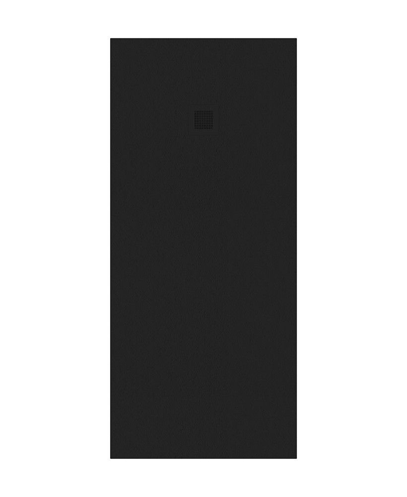 Slate Rectangle 1800X800Mm Shower Tray Black & Waste
