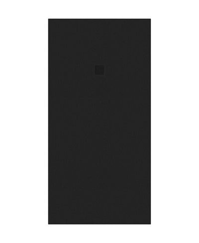 Slate Rectangle 1800X900Mm Shower Tray Black & Waste