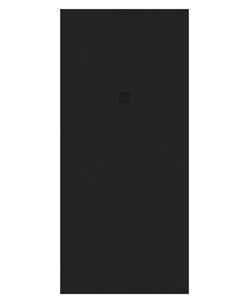 Slate Rectangle 2000X900Mm Shower Tray Black & Waste