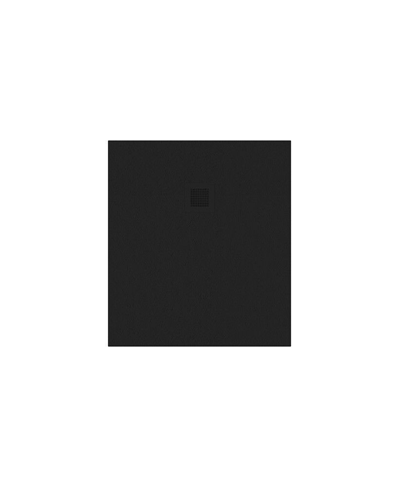 Slate Rectangle 900X800Mm Shower Tray Black & Waste