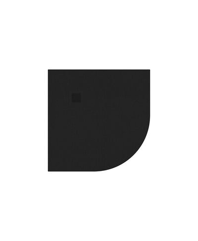 Slate Quadrant 900Mm Shower Tray Black & Waste