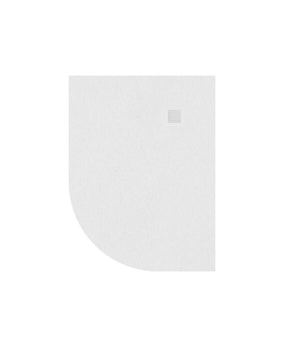 Slate Offset Quadrant 1200X900Mm Shower Tray Right Hand White & Waste